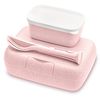 Набор ланч-боксов и столовых приборов Candy Ready, Organic, розовый, 2 шт., Koziol