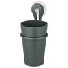 Стакан для зубных щеток на присоске Loop, Organic, темно-серый, Koziol