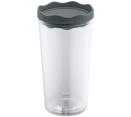 Банка для сыпучих продуктов Prince, Organic, 1 л, темно-серая, Koziol