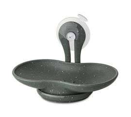 Мыльница на присоске Loop, Organic, темно-серая, Koziol