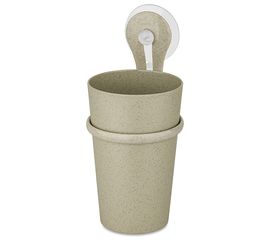 Стакан для зубных щеток на присоске Loop, Organic, песочный, Koziol