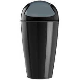 Корзина для мусора с крышкой Del, 30 л, черная, Koziol
