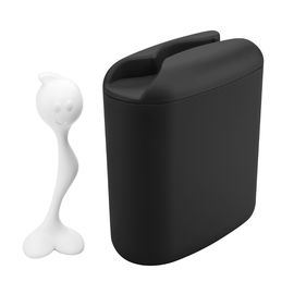 Банка для сыпучих продуктов с ложкой Hot Stuff, 1,5 л, черная, Koziol