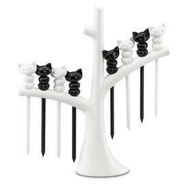 Набор шпажек с держателем Miaou, 8 шт., Koziol