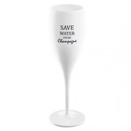 Бокал для шампанского Cheers, No 1, Save Water Drink Champagne, Superglas, 100 мл, белый, Koziol