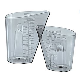 Набор мерных емкостей Dosis 0,5 л и 1 л, серый, Koziol