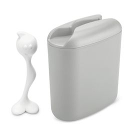 Банка для сыпучих продуктов с ложкой Hot Stuff, 1,5 л, серая, Koziol