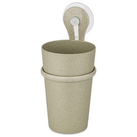 Стакан для зубных щеток на присоске Loop, Organic, песочный, Koziol