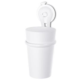 Стакан для зубных щеток на присоске Loop, Organic, молочный, Koziol