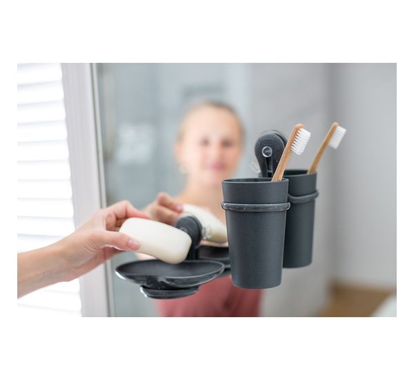 Мыльница на присоске Loop, Organic, темно-серая, Koziol, изображение 2