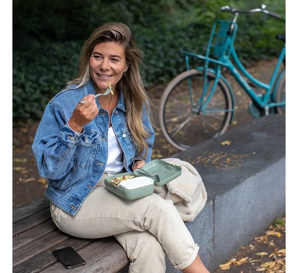 Набор ланч-боксов и столовых приборов Candy Ready, Organic, зеленый, 2 шт., Koziol, изображение 3