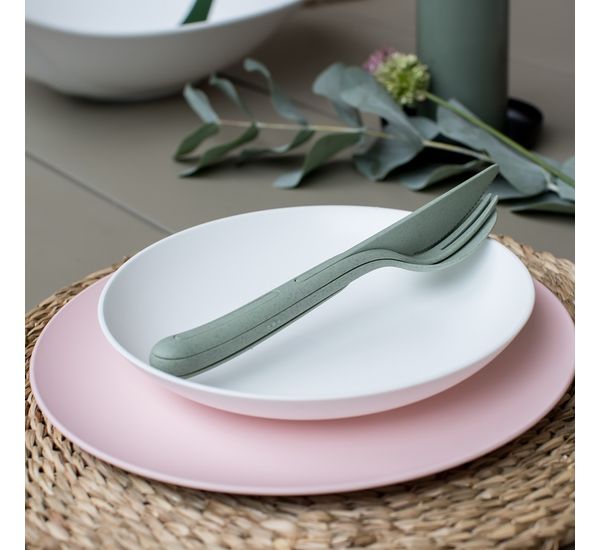 Набор столовых приборов Klikk, Organic, зеленый, 3 пред., Koziol, изображение 4