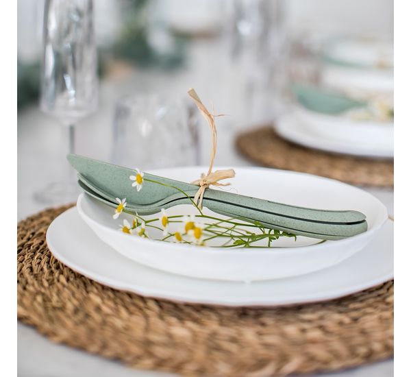 Набор столовых приборов Klikk, Organic, зеленый, 3 пред., Koziol, изображение 3