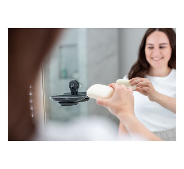 Мыльница на присоске Loop, Organic, темно-серая, Koziol, изображение 7