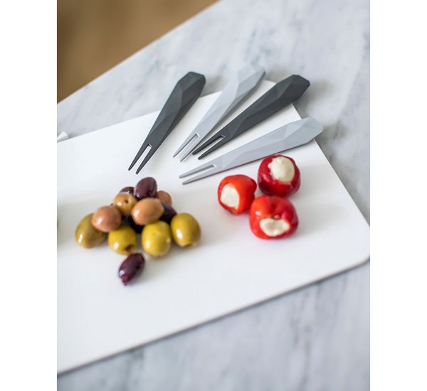 Набор шпажек Club, Organic, серый, 4 шт., Koziol, изображение 3