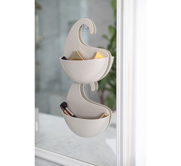 Органайзер для ванной Surf, Organic, 25,3х21,6х6,5 см, молочный, Koziol, изображение 2