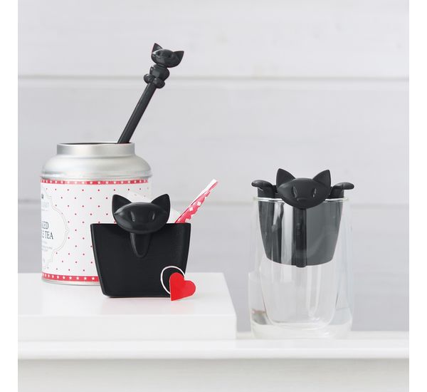 Набор ложек Miaou, черно-белый, 4 шт., Koziol, изображение 2