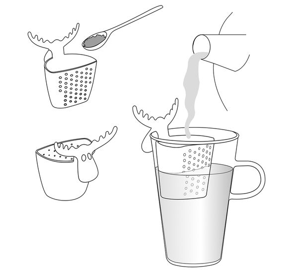 Сито для заваривания Rudolf, красное, Koziol, изображение 4