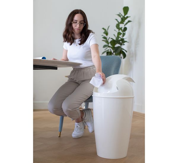 Корзина для мусора с крышкой Del Organic, 30 л, молочная, Koziol, изображение 3