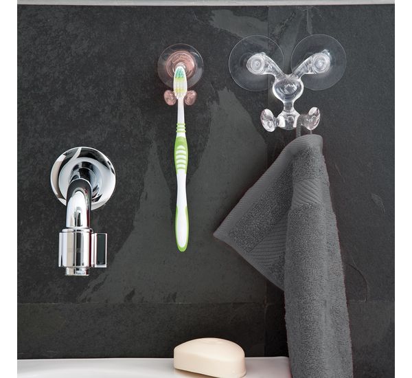 Набор держателей для зубных щеток на присоске Tommy, разноцветный, 3 шт., Koziol, изображение 2