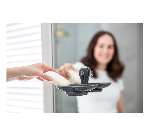 Мыльница на присоске Loop, Organic, темно-серая, Koziol, изображение 5