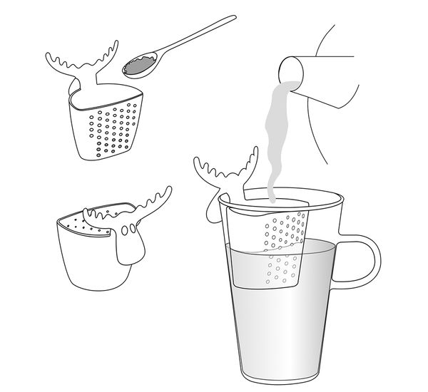 Сито для заваривания Rudolf, Organic, синее, Koziol, изображение 3