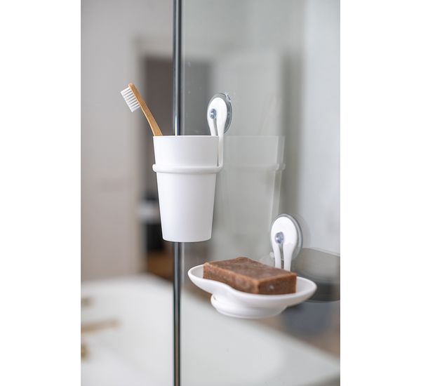 Стакан для зубных щеток на присоске Loop, Organic, песочный, Koziol, изображение 2