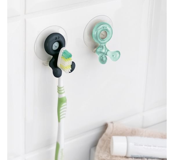 Набор держателей для зубных щеток на присоске Tommy, разноцветный, 3 шт., Koziol, изображение 3