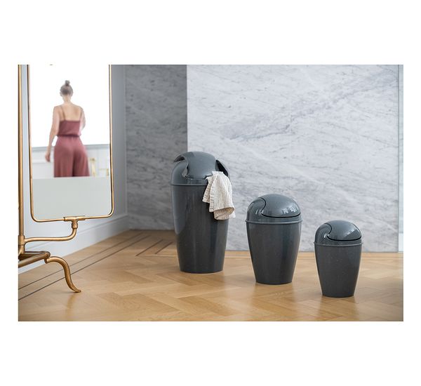 Корзина для мусора с крышкой Del Organic, 30 л, темно-серая, Koziol, изображение 8