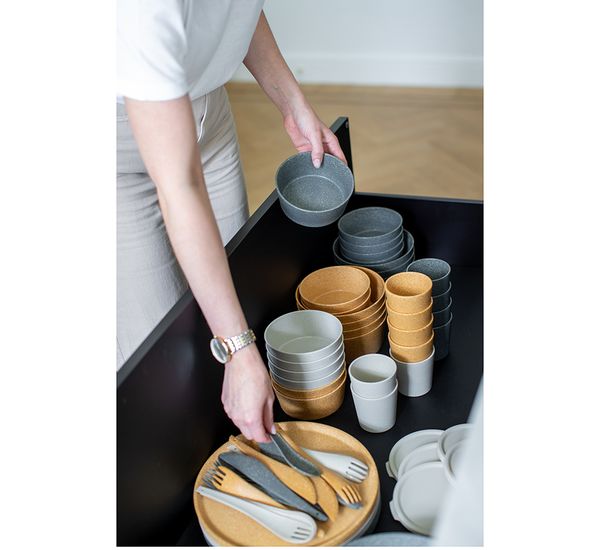 Набор тарелок Connect, Organic, ?20,5 см, 4 шт, темно-серый, Koziol, изображение 6