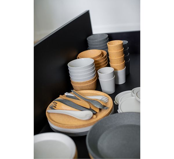 Набор тарелок Connect, Organic, ?20,5 см, 4 шт, темно-серый, Koziol, изображение 5