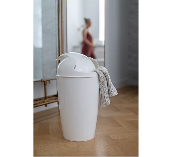 Корзина для мусора с крышкой Del Organic, 30 л, песочная, Koziol, изображение 2