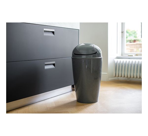 Корзина для мусора с крышкой Del Organic, 30 л, темно-серая, Koziol, изображение 4