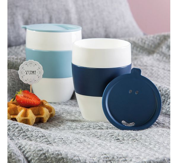 Термокружка Aroma To Go, 400 мл, черно-белая, Koziol, изображение 3