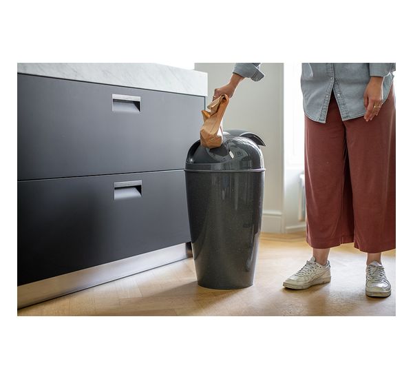 Корзина для мусора с крышкой Del Organic, 30 л, темно-серая, Koziol, изображение 6