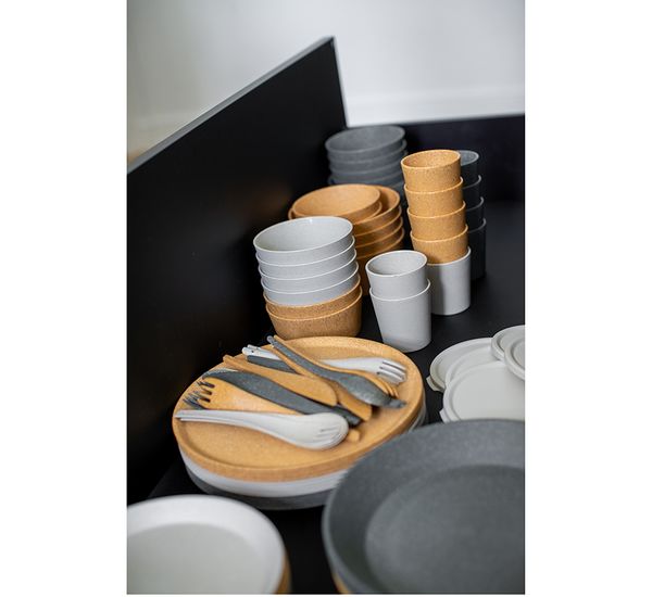 Набор чаш Connect, Organic, 400 мл, 2 шт, темно-серый, Koziol, изображение 6