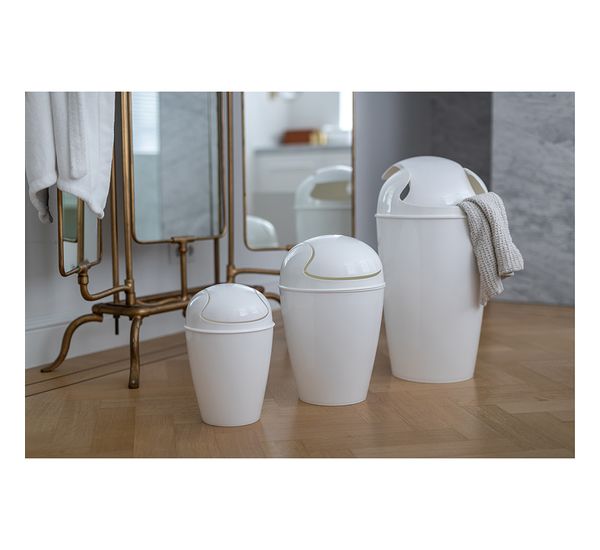 Корзина для мусора с крышкой Del Organic, 30 л, песочная, Koziol, изображение 4