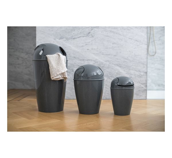 Корзина для мусора с крышкой Del Organic, 30 л, темно-серая, Koziol, изображение 7