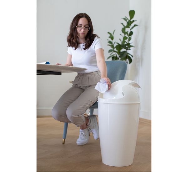 Корзина для мусора с крышкой Del Organic, 30 л, песочная, Koziol, изображение 3