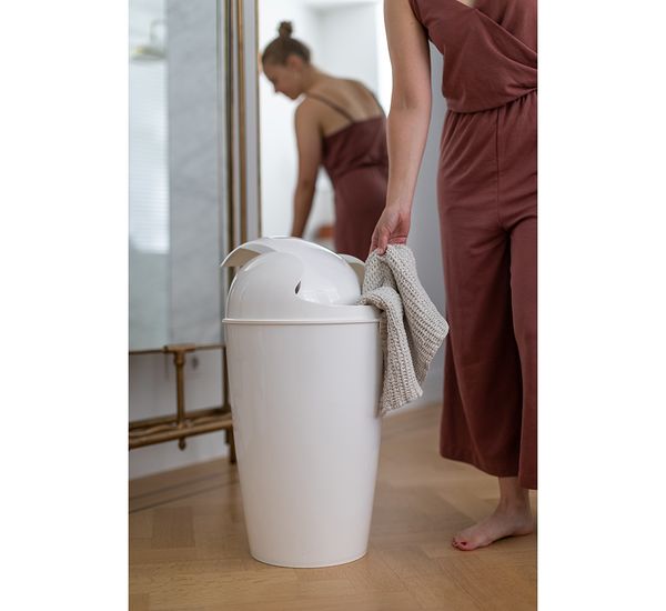 Корзина для мусора с крышкой Del Organic, 30 л, песочная, Koziol, изображение 11