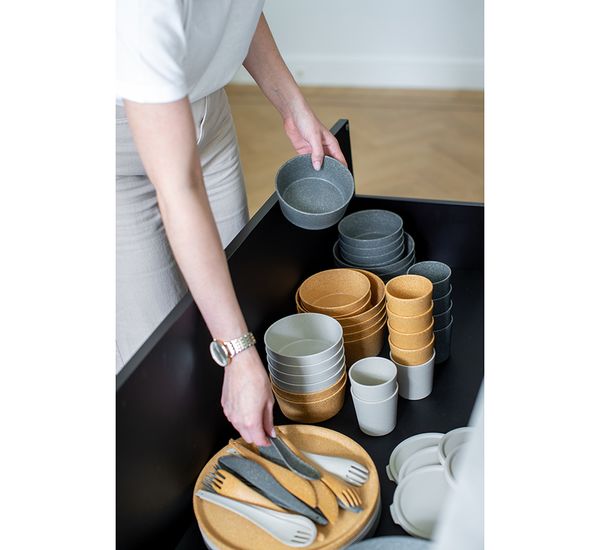 Набор чаш Connect, Organic, 400 мл, 2 шт, темно-серый, Koziol, изображение 7