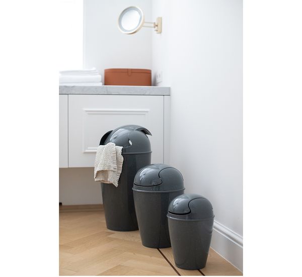 Корзина для мусора с крышкой Del Organic, 30 л, темно-серая, Koziol, изображение 10