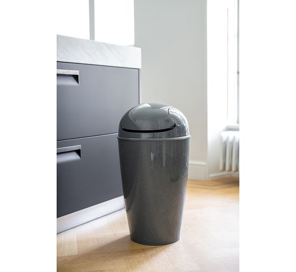 Корзина для мусора с крышкой Del Organic, 30 л, темно-серая, Koziol, изображение 3