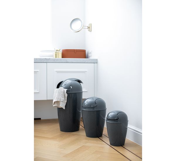 Корзина для мусора с крышкой Del Organic, 30 л, темно-серая, Koziol, изображение 2