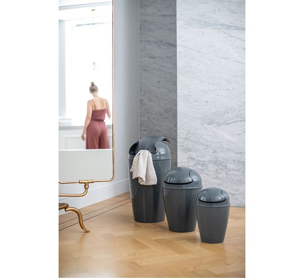 Корзина для мусора с крышкой Del Organic, 30 л, темно-серая, Koziol, изображение 9