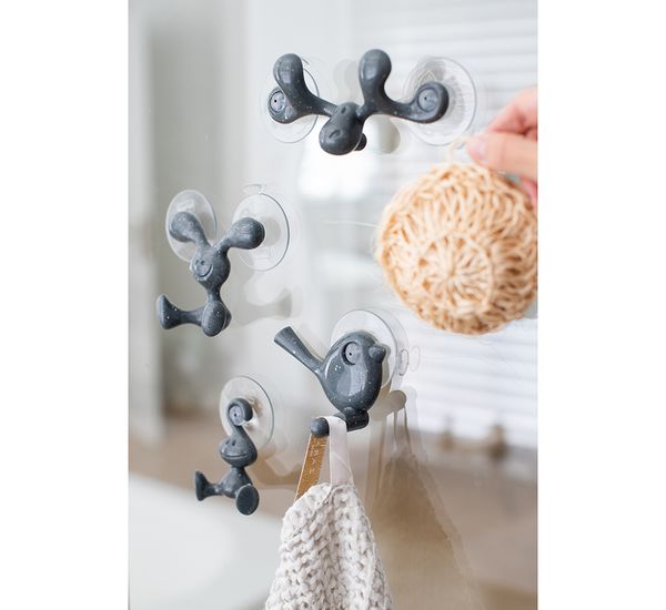 Крючок для душа настенный Moritz, Organic, темно-серый, Koziol, изображение 5