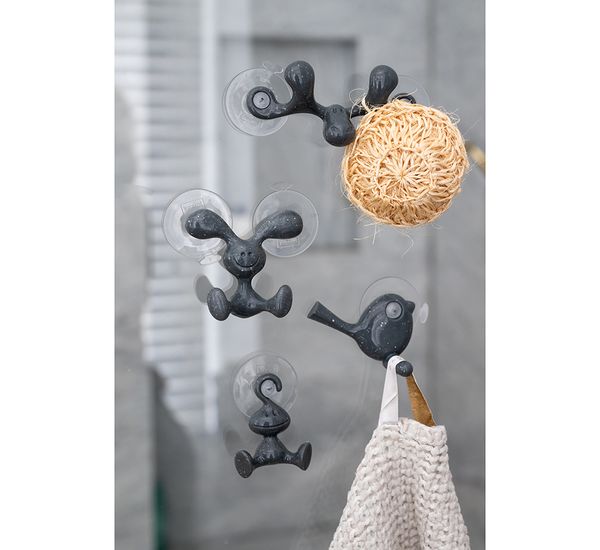 Крючок для душа настенный Moritz, Organic, темно-серый, Koziol, изображение 4