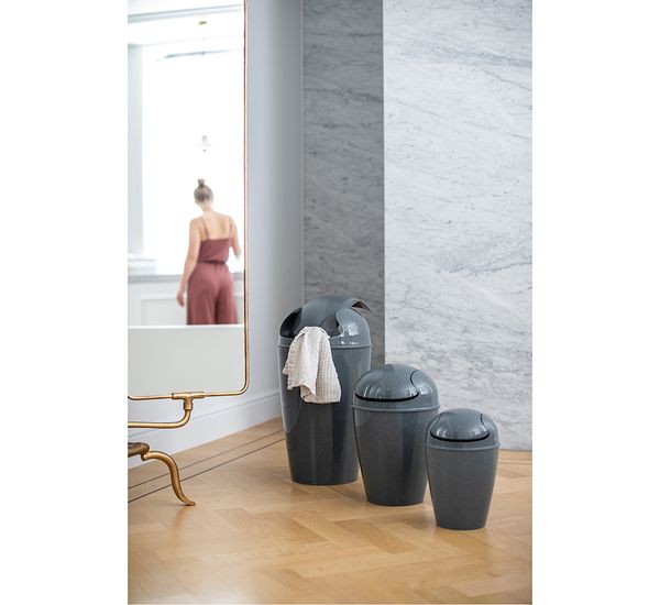 Корзина для мусора с крышкой Del, 12 л, Organic, молочная, Koziol, изображение 4