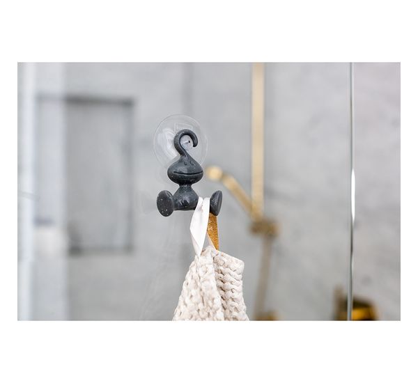 Крючок для душа настенный Moritz, Organic, темно-серый, Koziol, изображение 2