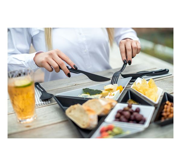 Менажница Tangram Ready, черно-бело-серая, Koziol, изображение 5